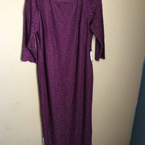 Purple evening gown